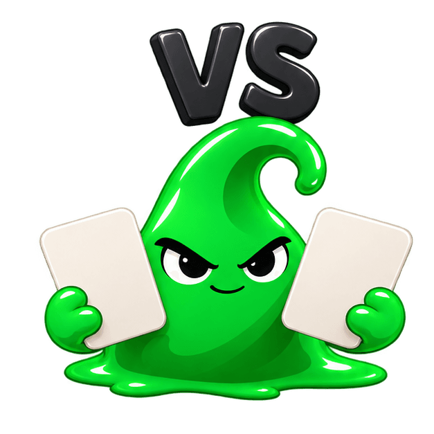Gloo comparing two options beneath a versus sign